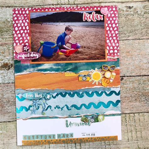 3 Beach Scrapbook Layouts Paper House