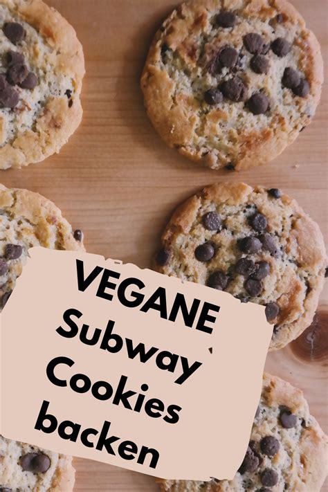 Vegane Subway Cookies Mit Chocolate Chips Das Rezept Vegan Cookies