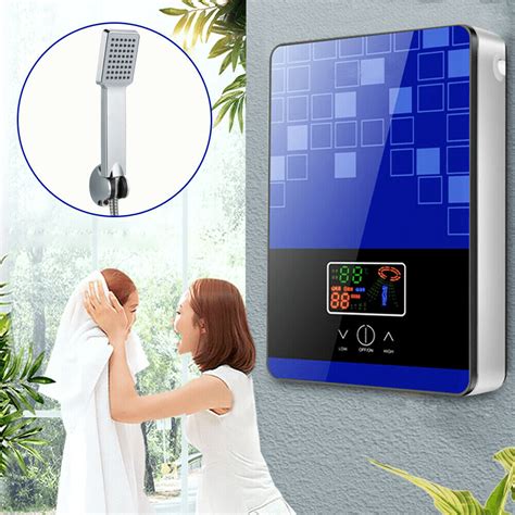 Instant Electric Tankless Hot Water Heater Bathroom Whole House Color Screen Shower Three