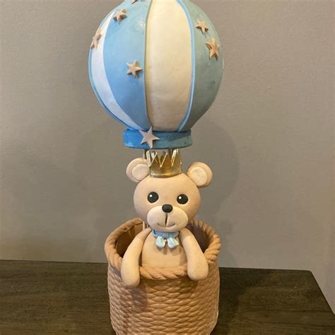 Teddy Bear Hot Air Balloon Cake Topper Etsy