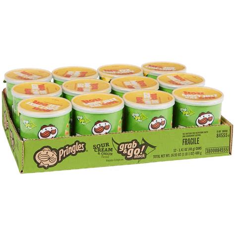 Pringles Grab N Go Sour Cream And Onion Chips 68g Canteen Canada