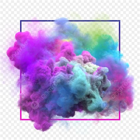 Abstract Frame Clipart Hd PNG Colorful Smoke Abstract Frame Free