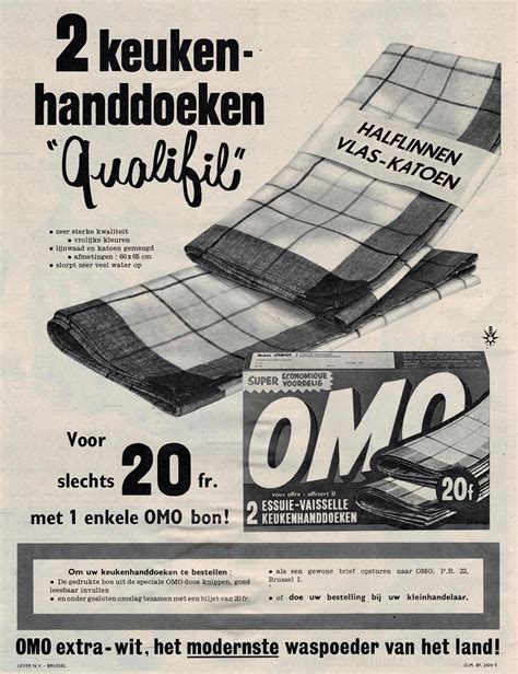 60 Jaar Geleden Reclame Voor Waspoeder Van Het Merk Omo Februari 1960