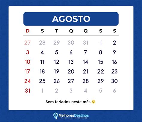 Feriado Em Agosto - Calendario De Agosto De 2024 Para Imprimir Com Feriados Se Vienen