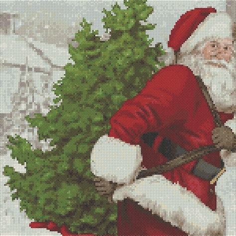 Cross Stitch Chart Christmas Santa Claus Father Christmas 550 Etsy