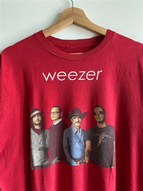 Vintage 00s Weezer Mens Fashion Tops And Sets Tshirts And Polo Shirts