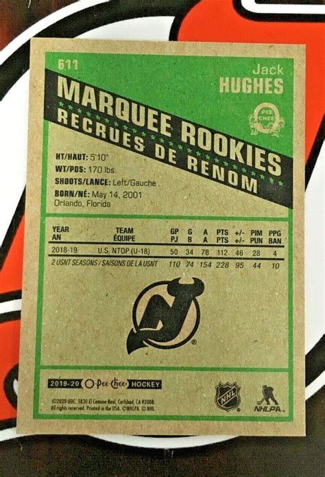 Jack Hughes Rc O Pee Chee Marquee Rookies Retro Nj