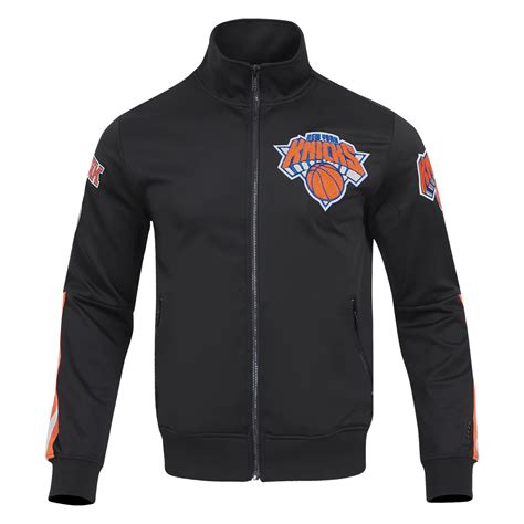 NBA NEW YORK KNICKS CLASSIC MEN'S DOUBLE KNIT TRACK JACKET (BLACK ...