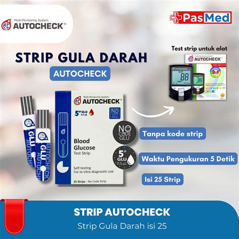 Jual Strip Autocheck Gula Darah Stick Gula Darah Glukosa Autocheck