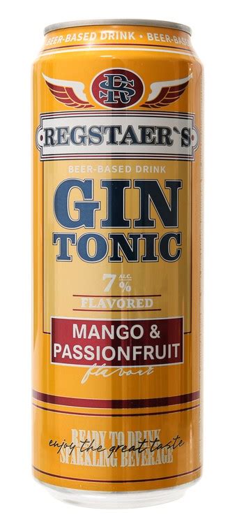 Пивной напиток Регстаерс джин-тоник, Манго-Маракуйя газ.7,0% ж/б 0,43л ...