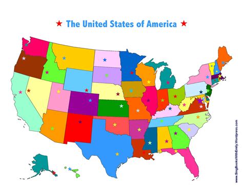 Clipart map of united states of america