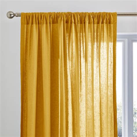 Cotton Linen Slot Top Voile Curtains | Dunelm