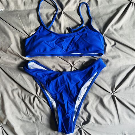 Blue Bikini Set Never Worn Beachyvibes Depop