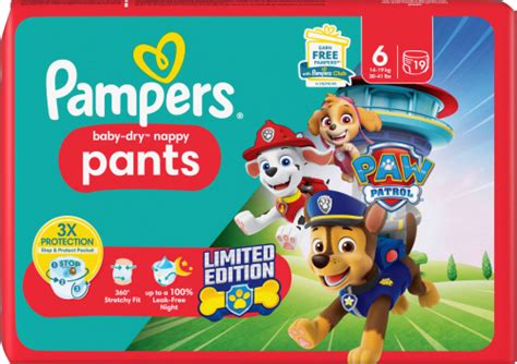 Pampers Baby Pants Baby Dry Paw Patrol Gr 6 14 19 Kg 19 St Dm