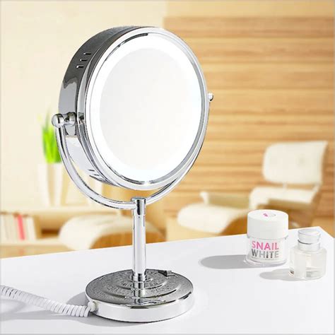 Professional Led Makeup Mirror 9 Inch Compact Cosmetic Mirror Ladys 3x