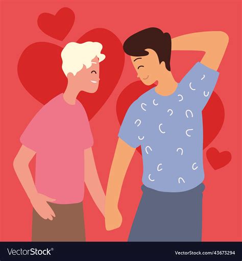 Couple Gay Holding Hands Royalty Free Vector Image