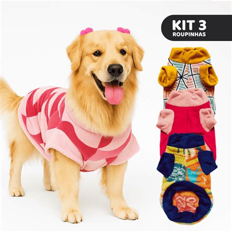 Roupinhas Para Cachorros Pequenos - Kit 3 Roupinhas Inverno Para Cachorro Pet Pequeno Porte a Grande Porte ...