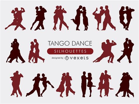 Descarga Vector De Colección De Siluetas De Tango