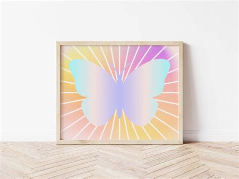 Y K Butterfly Print S Aesthetic Y K Room Decor Trendy Etsy