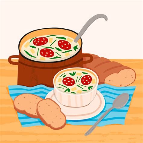 Free Vector | Flat design caldo verde illustration