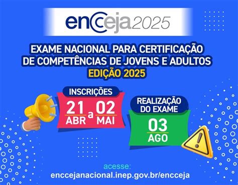 Exame Nacional Para Certificação De Competências De Jovens E Adultos - Coordenadoria - Atenção! Inscrições para o Exame Nacional para ...