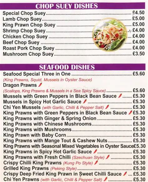 Menu At Lucky Garden Restaurant London