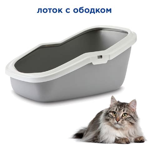 Туалет-лоток для кошек Aseo TM Savic, с высоким и съемным бортом, цвет ...