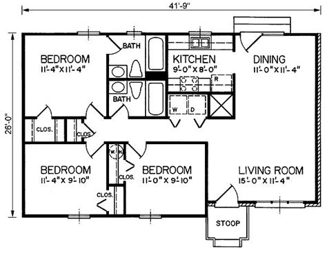 First Floor Of Plan ID 24148 Brick Ranch House Plans House Plans