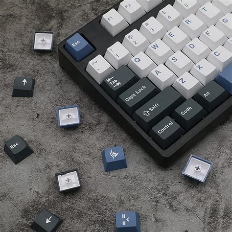 Amazon Jolintal White And Blue Keycaps Pbt Double Shot Keycaps