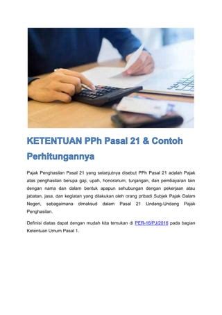 Pengenaan Pph Dan Contoh Perhitungannya Riki Ardoni Pdf