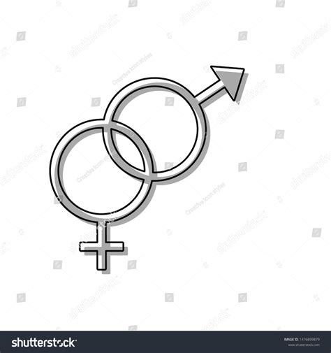 Sex Symbol Sign Black Line Icon เวกเตอรสตอก ปลอดคาลขสทธ 1476899879 Shutterstock