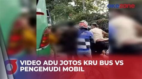 Viral Kru Bus Adu Jotos Dengan Pengemudi Mobil Saat Macet Di Jalan