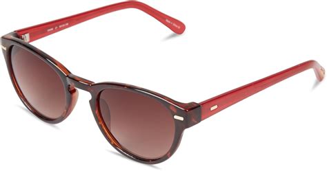 Cole Haan Womens C 6089 Round Sunglasses Tortoisebrown