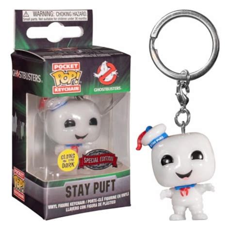 Funko Ghostbusters Stay Puft Marshmallow Man Glows Pocket Keychain