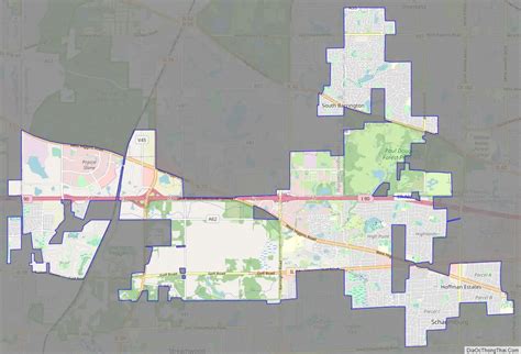 Map of Hoffman Estates village - Thong Thai Real