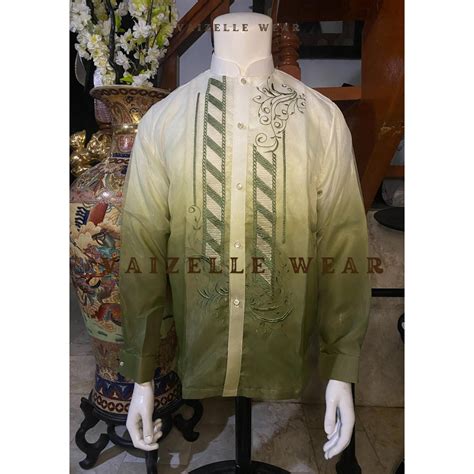 Monochromatic Barong Tagalog Organza Shopee Philippines