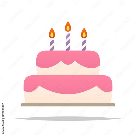 Birthday cake vector isolated illustration Stock Vector | Adobe Stock