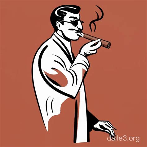 Classic Cigar Advertisement Vintage Illustration Dalle3 Ai