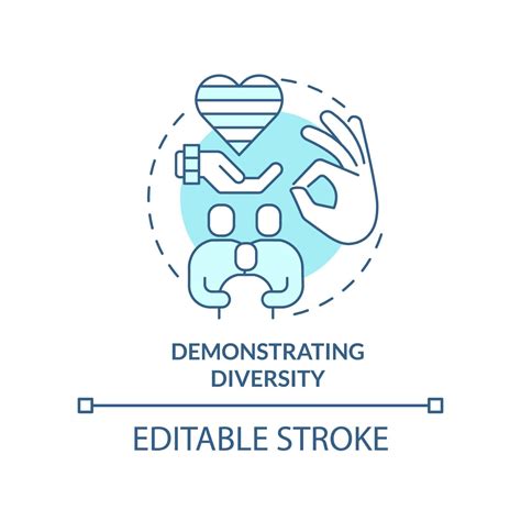 Demonstrating Diversity Turquoise Concept Icon Benefit Of Same Sex Parenting Abstract Idea Thin