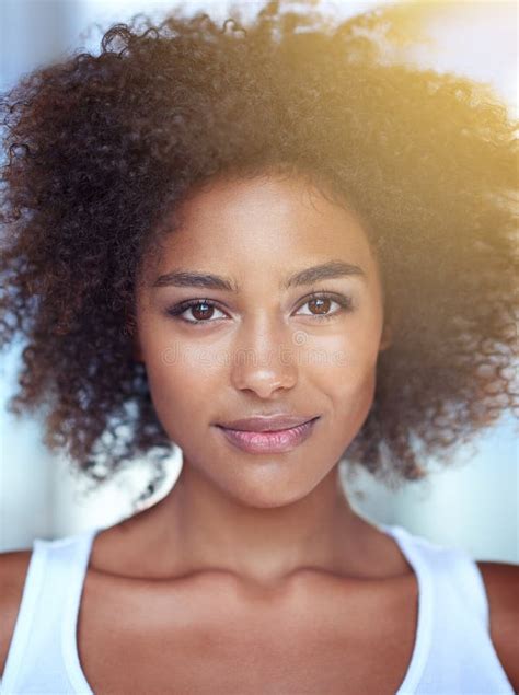 Morning Beauty And Portrait Of Black Woman With Natural Glow On Skin