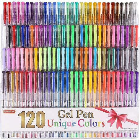 120 Unique Colors No Duplicates Gel Pens Gel Pen Set For Adult Coloring Books Art Markers The