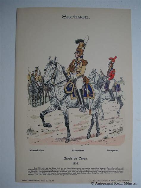 Sachsen Garde Du Corps Mannschaften Rittmeister Trompeter 1810