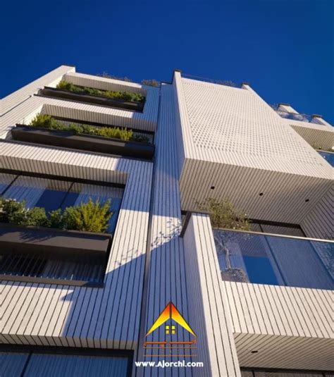 نمونه نما ساختمان مدرن با آجر سفید کارخانه آجرچی