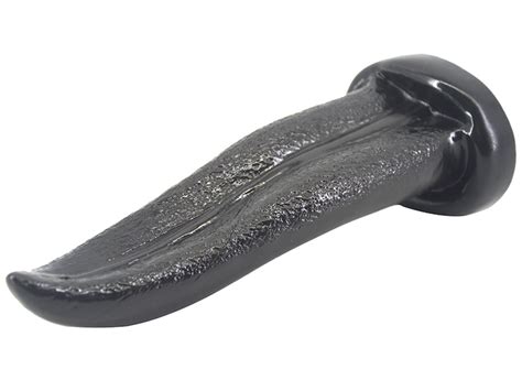 Tongue Shape Anal Plug Black Pleasure Me