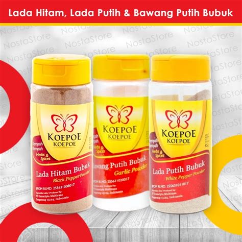 Jual Koepoe Koepoe Kupu Kupu Lada Putih Bubuk Lada Hitam Bubuk