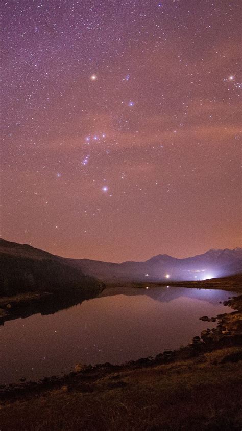 star constellations landscape 4k iPhone 8 Wallpapers Free Download