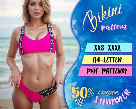 Bikini Pattern PDF Sewing Pattern Swimsuit Pattern PDF Swimsuit Bikini Sewing Pattern
