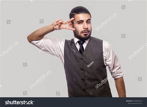 Portrait Funny Handsome Bearded Brunette Man Stock Photo Shutterstock