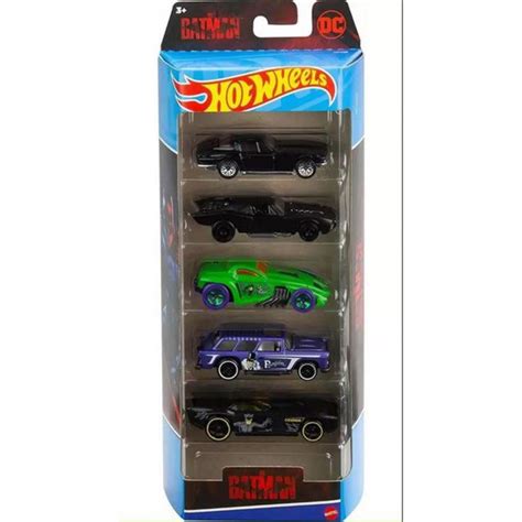 Hot Wheels Batman 5 Pack Multipack Of 5 Batman Themed Vehicles Authentic Decos 1 64 Scale