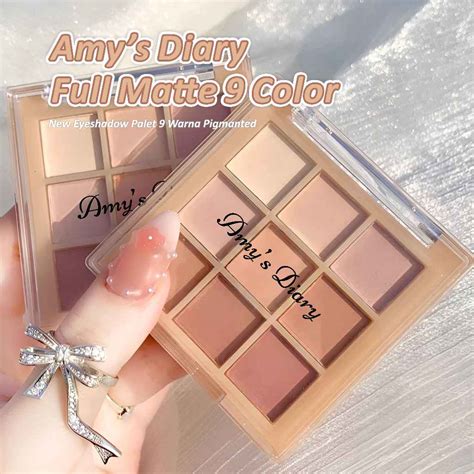 Jual BPOM Amy S Diary Full Matte Color Eyeshadow Palette Korean Nude Shopee Indonesia